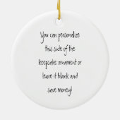 Baseball Nut Photo Ornament (Achterkant)