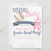 Baseball of Ballet Gender Reveal Kaarten (Voorkant)