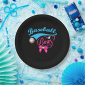 Baseball of barbeel Genderfeest Papieren Bordje (Feest)