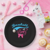 Baseball of barbeel Genderfeest Papieren Bordje (Feest)