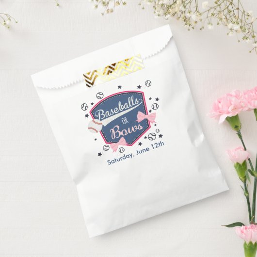 Baseball of bogen Gender onthulling Bedankzakje (Gezegeld)