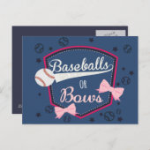 Baseball of bogen Gender onthulling Briefkaart (Voorkant / Achterkant)
