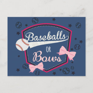 Baseball of bogen Gender onthulling Briefkaart