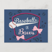 Baseball of bogen Gender onthulling Briefkaart (Voorkant)