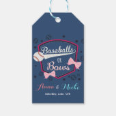 Baseball of bogen Gender onthulling Cadeaulabel (Voorkant)