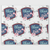 Baseball of bogen Gender onthulling Cadeaupapier (Vlak)