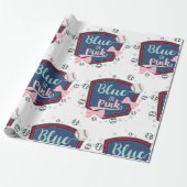 Baseball of bogen Gender onthulling Cadeaupapier (Uitgerold)