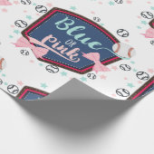 Baseball of bogen Gender onthulling Cadeaupapier (Hoek)