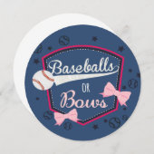 Baseball of bogen Gender onthulling Kaart (Voorkant / Achterkant)