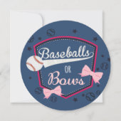 Baseball of bogen Gender onthulling Kaart (Voorkant)