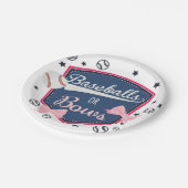 Baseball of bogen Gender onthulling Papieren Bordje (Gekanteld)