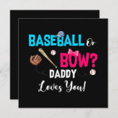 Baseball of Bogen Geslacht Reveal Feest Papa Houd  Kaart (Voorkant / Achterkant)