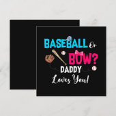 Baseball of Bogen Geslacht Reveal Feestje Papa Hou Kaart (Voorkant / Achterkant)