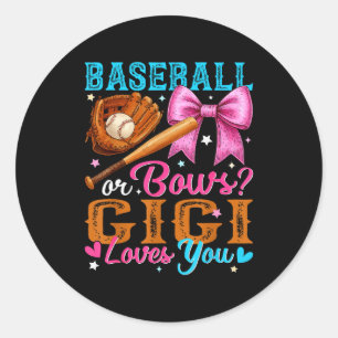 Baseball Of Bogen Gigi Houdt Van Jou Geslacht Reve Ronde Sticker