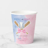 Baseball of bogen laten zien papieren bekers (Voorkant)