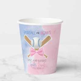 Baseball of bogen laten zien papieren bekers