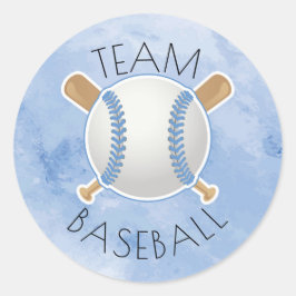 Baseball of bogen laten zien ronde sticker
