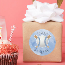Baseball of bogen laten zien ronde sticker