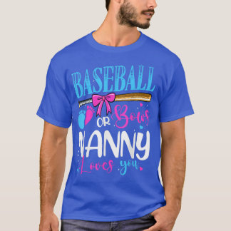 Baseball of Boker Nanny houdt van je roze of blauw T-shirt