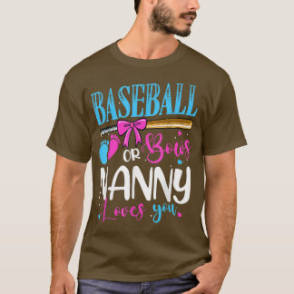 Baseball of Boker Nanny houdt van je roze of blauw T-shirt