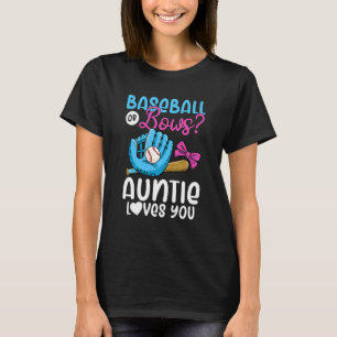 Baseball of Bokes Auntie houdt van roze of blauwe T-shirt
