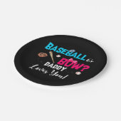 Baseball of bows Gender onthullen partijgenoot pap Papieren Bordje (Gekanteld)