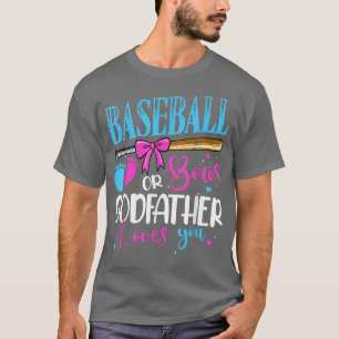 Baseball of Bows Godfather houdt van je roze Blauw T-shirt