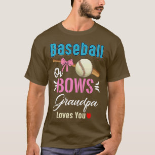 Baseball of Bows Grandpa houdt van je gender onthu T-shirt
