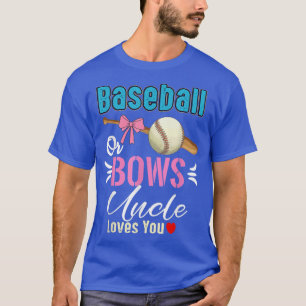 Baseball of bows oom houdt van je gender onthullin t-shirt