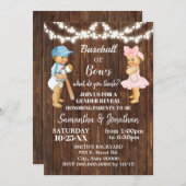 Baseball of Bows Rustisch Land Gender onthullen Kaart (Voorkant / Achterkant)