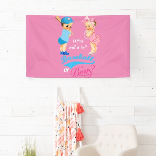 Baseball of brouwerijen: wat wordt het geslacht? spandoek (Insitu)