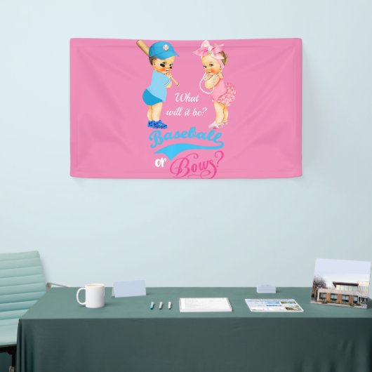 Baseball of brouwerijen: wat wordt het geslacht? spandoek (Beurs)