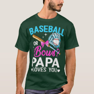 Baseball of bws Papa houdt van je gender onthullin T-shirt