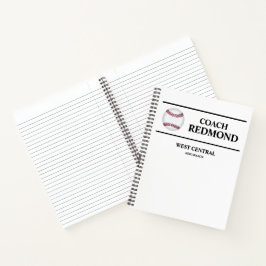 Baseball (of elke sport) Coach Spiraal Notebook Notitieboek