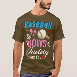 Baseball of pappie houdt van je gender onthulling9 t-shirt