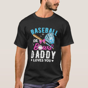 Baseball of pappie houdt van je gender onthulling t-shirt