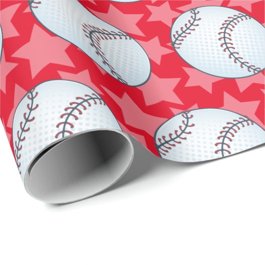  Baseball of Softball Cadeaupapier (Rol Hoek)