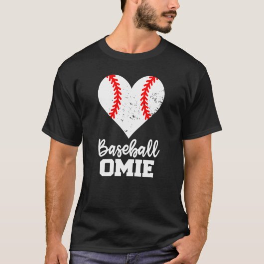 Baseball Omie Baseball Heart Grandma Omie T-shirt (Voorkant)