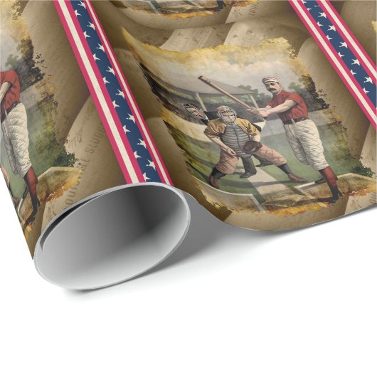 Baseball: omlooppapier cadeaupapier (Rol Hoek)