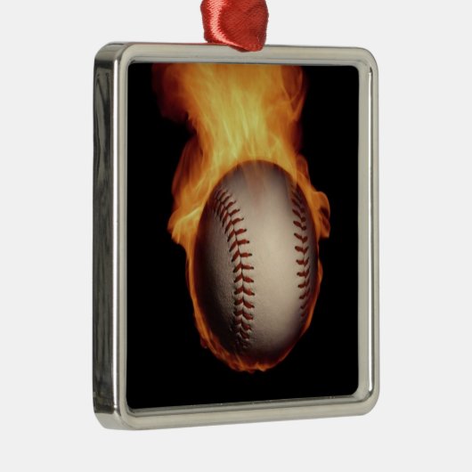Baseball on Fire Ornament (Rechts)