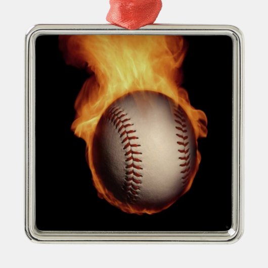 Baseball on Fire Ornament (Voorkant)