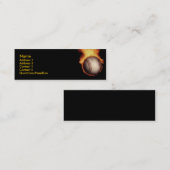 Baseball On Fire Profile Card Mini Visitekaartje (Voorkant / Achterkant)