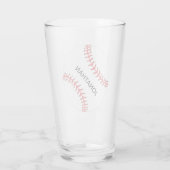 Baseball-ontwerp Drink glas (Achterkant)