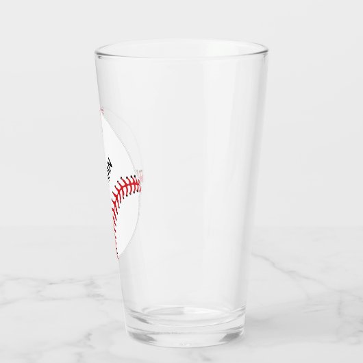 Baseball-ontwerp Drink glas (Links)