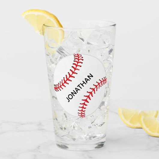 Baseball-ontwerp Drink glas (Voorkant ijs)