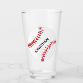 Baseball-ontwerp Drink glas (Voorkant)