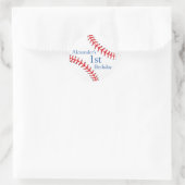 Baseball Ontwerp met Douanenaam Ronde Sticker (Tas)