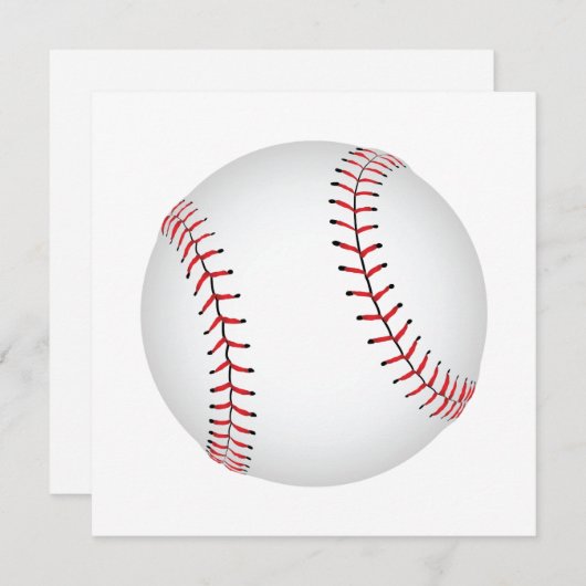 Baseball-ontwerphonkbal met aangepaste BG-kleur Feestdagenkaart (Voorkant / Achterkant)