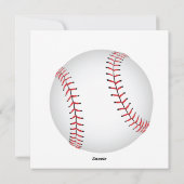 Baseball-ontwerphonkbal met aangepaste BG-kleur Feestdagenkaart (Achterkant)