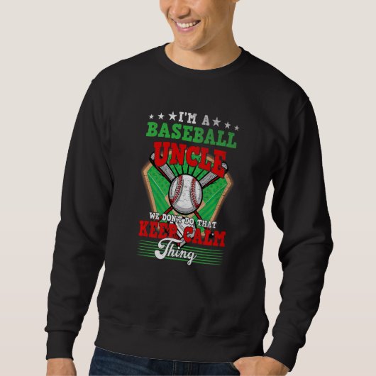 Baseball oom doet dat niet met kalm. trui (Voorkant)